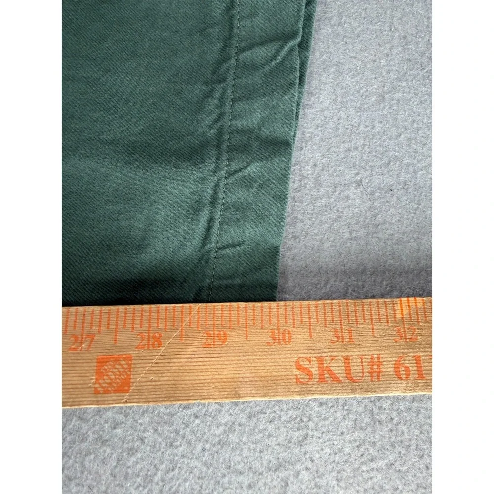 Muji Pants Womens M Green Kapok Pleated High-Waist Trousers Tapered Minimalist - Picture 10 of 13